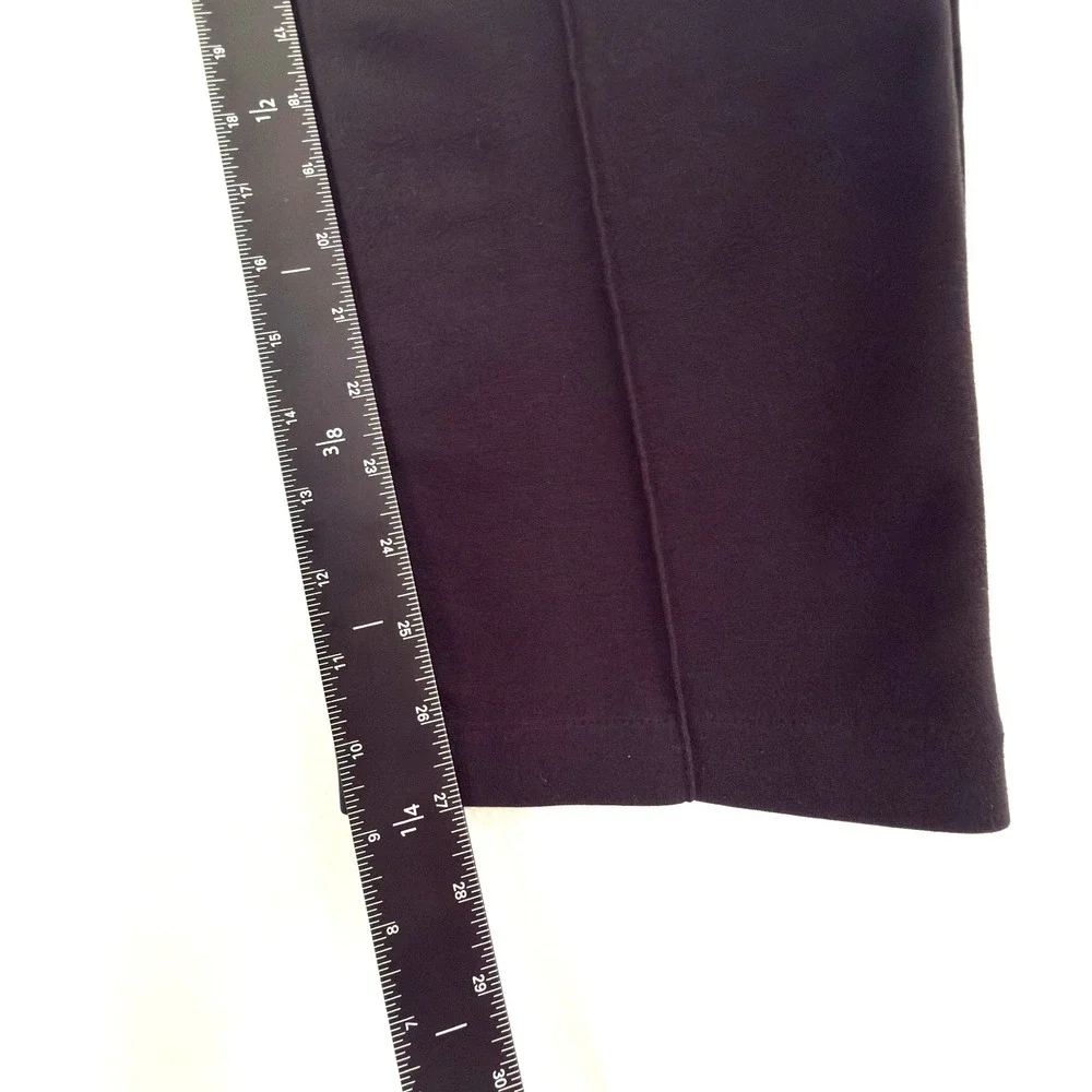 Athleta Eastbound Straight Pants Womens Size 8 Black  Zip Pockets Pull On Office